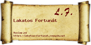 Lakatos Fortunát névjegykártya